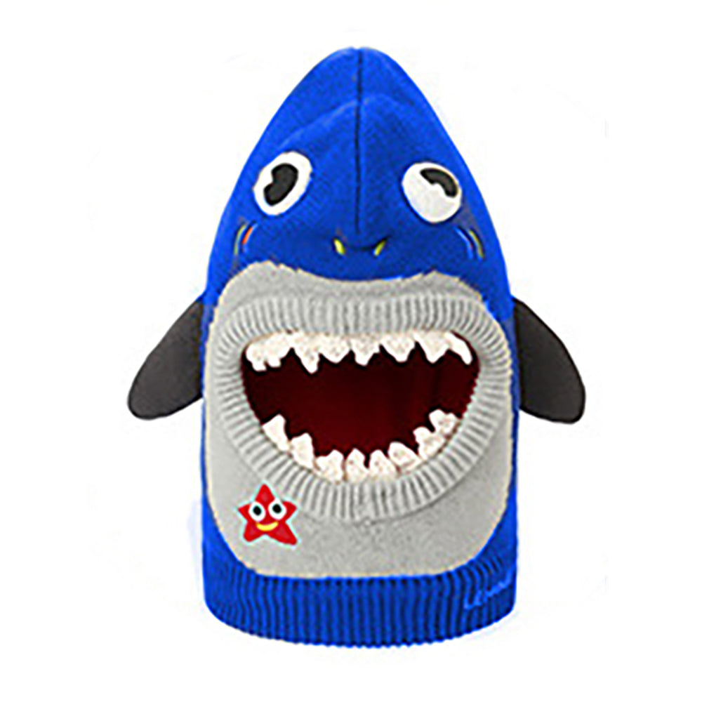 Little Surprise Box Knitted Starfish Shark  theme Winter Cap covering  Neck , Ears and Head for Minus degree Temperature, 5 yrs and above