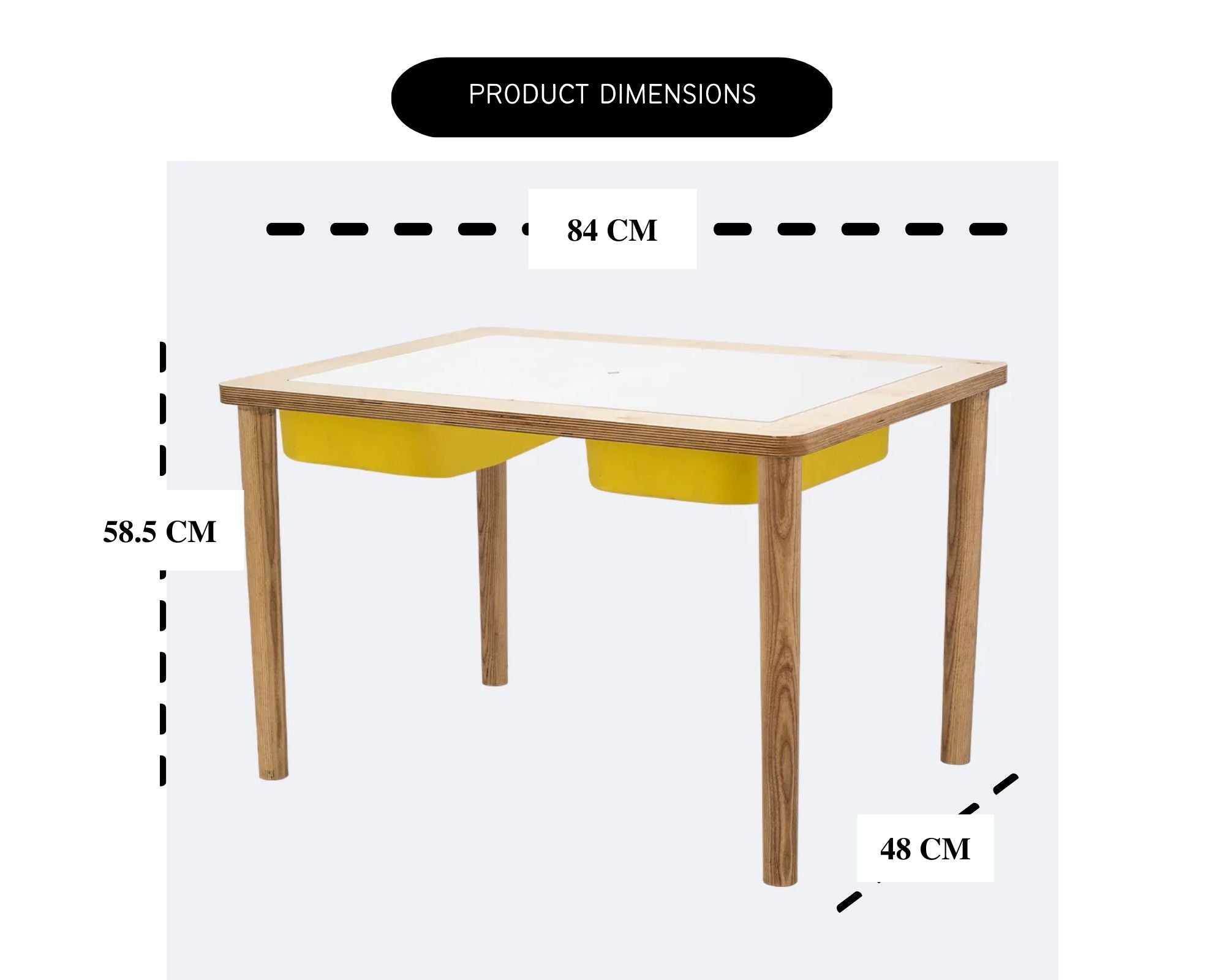 SWEN Montessori Inspired Wooden Sensory Table LUCAS
