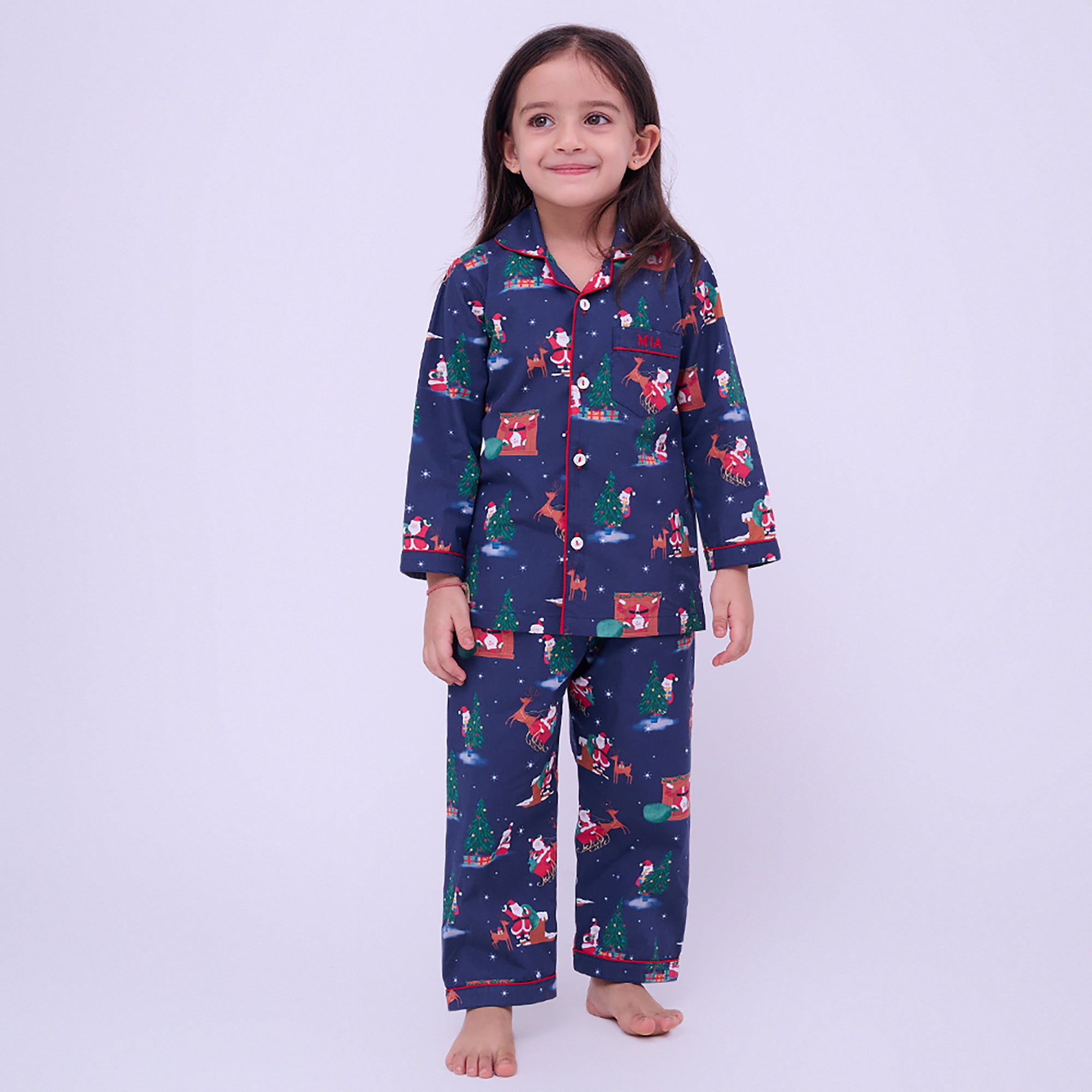 Santa’s Stopover Pajama Set For Kids