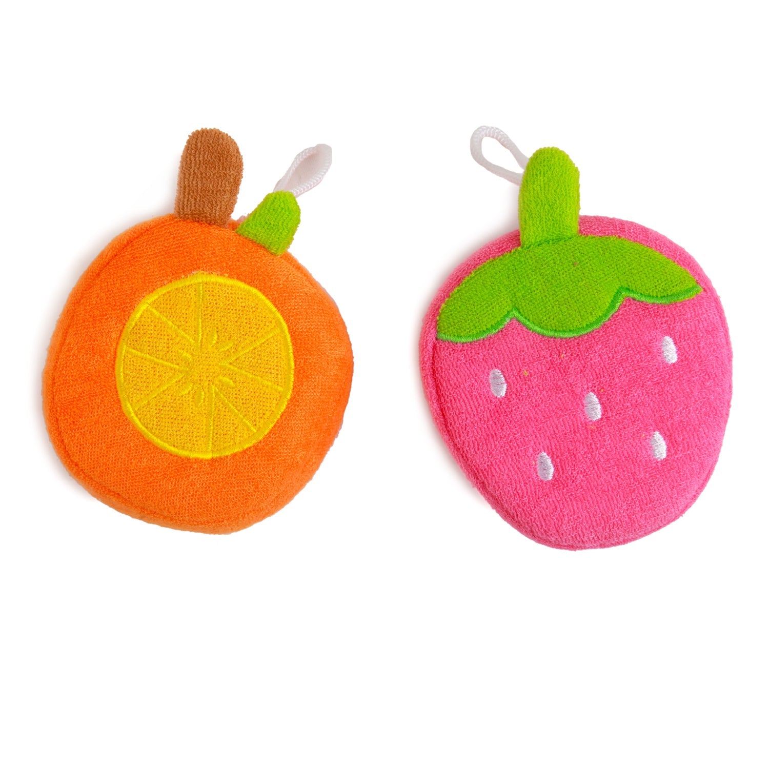 Fun Time With Fruits Multicolour 2 Pk Bath Sponge - Baby Moo