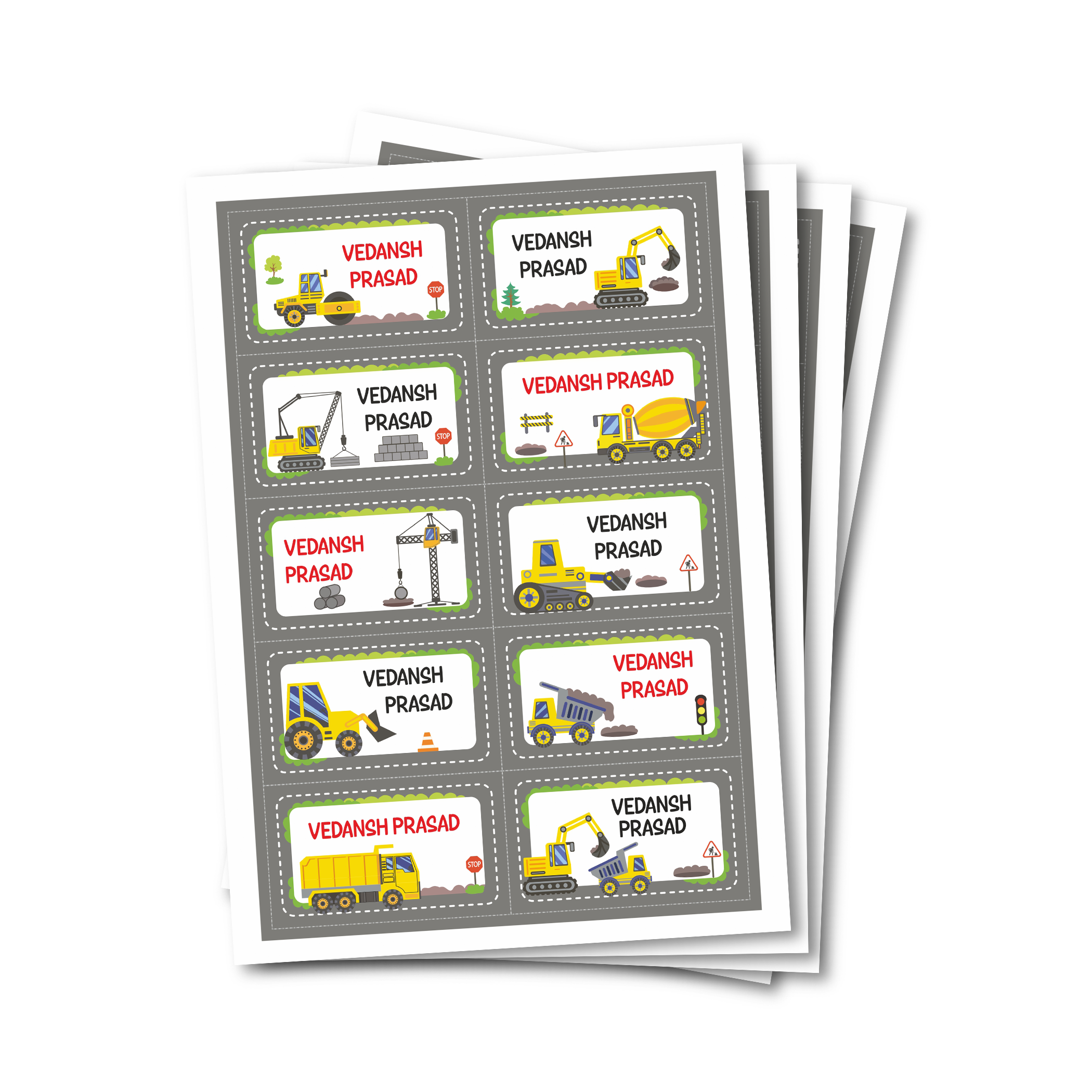 Waterproof Labels - Construction (Set Of 40)