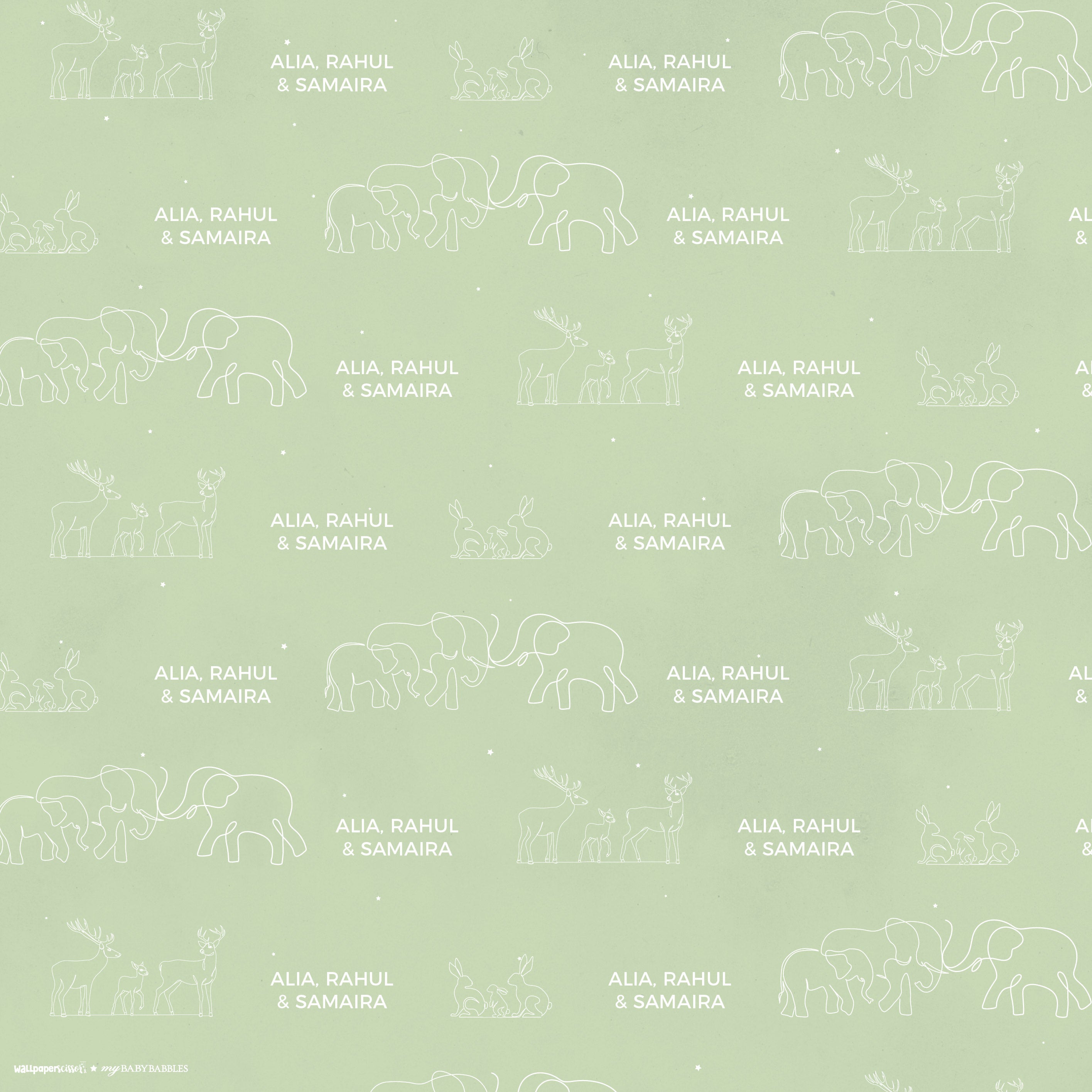 Personalised Wrapping Paper <br> WallPaperScissor x My Baby Babbles Exclusive