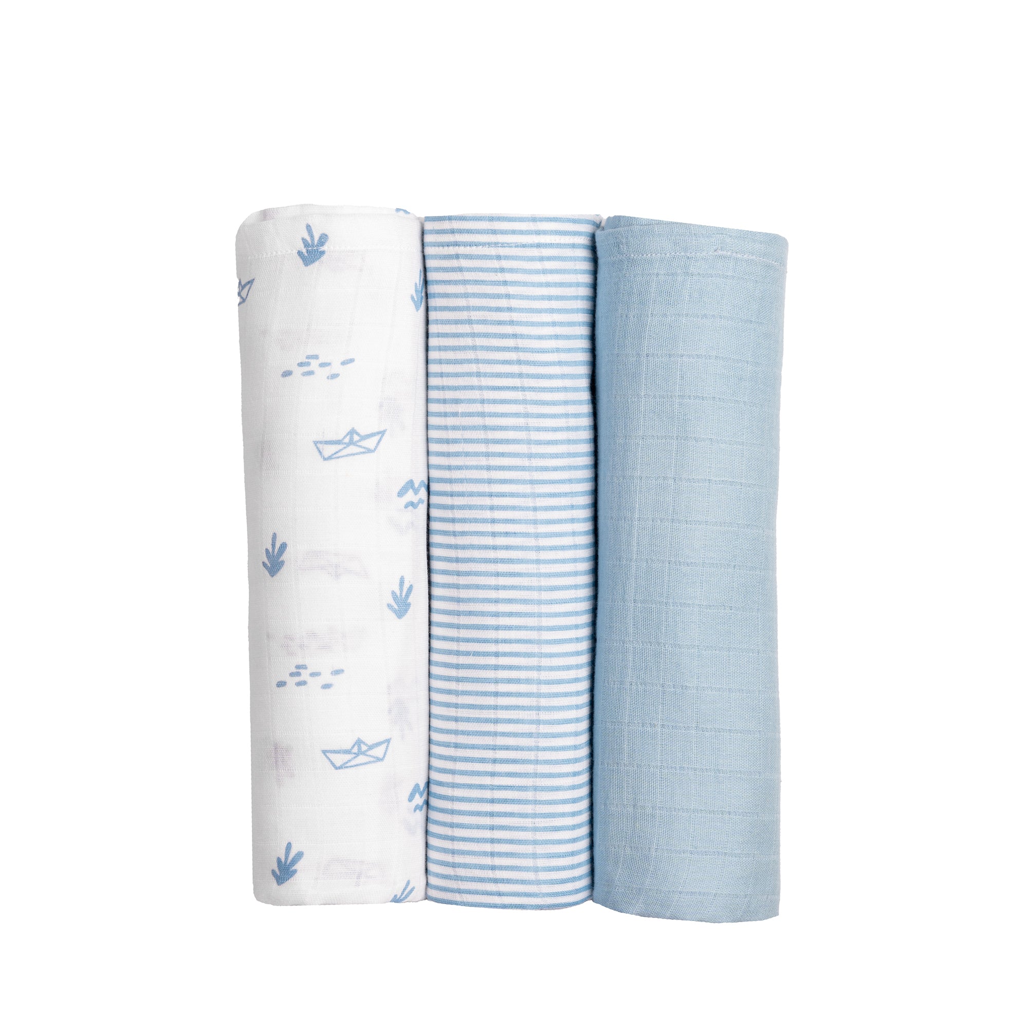 Organic Muslin Swaddles (Set of 3) – Boat