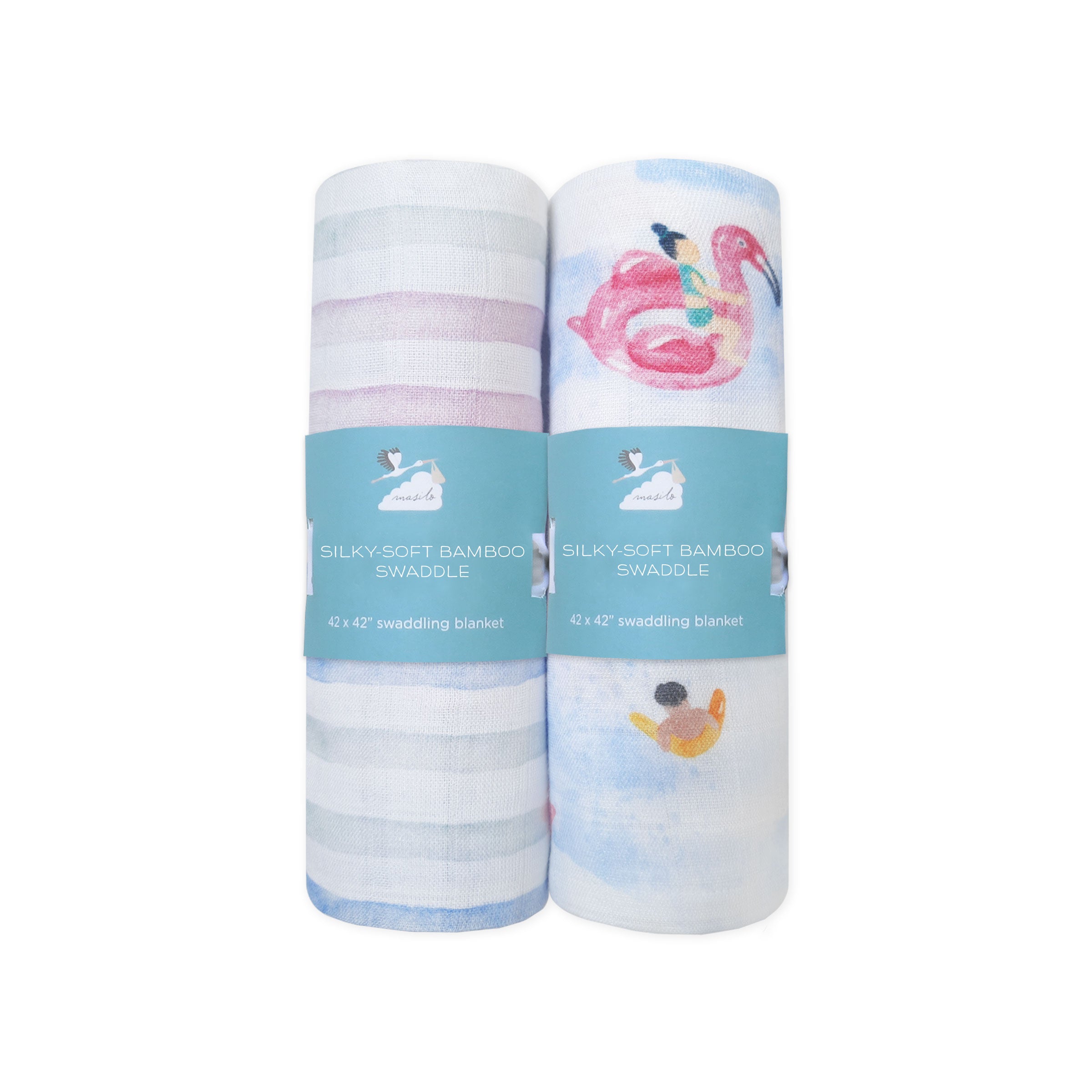 Masilo Bamboo Muslin Swaddles (Set of 2) – Pool Floaties