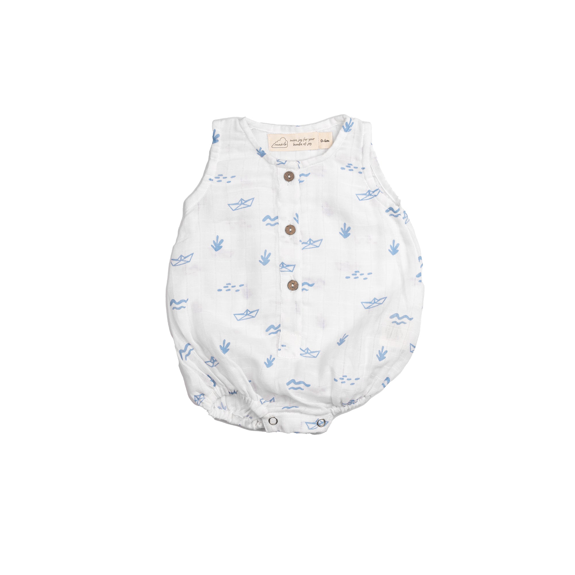 Organic Muslin Baby Romper (Pack of 3) – Boat