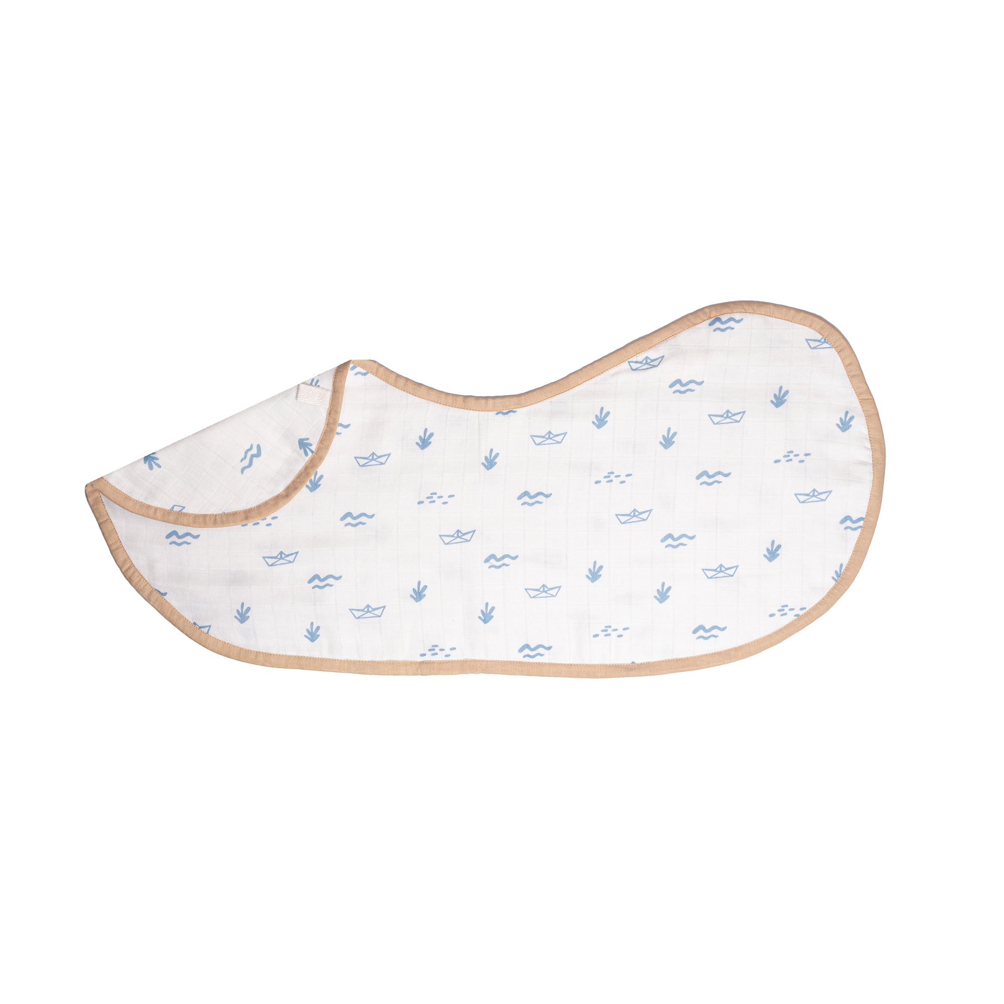 Organic Muslin Burp Cloth & Bib (Pack of 2) – Boat