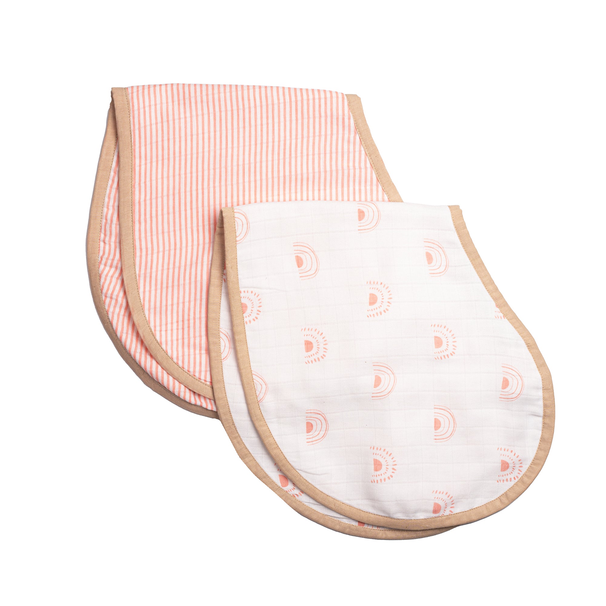 Organic Muslin Burp Cloth & Bib (Pack of 2) – Palm