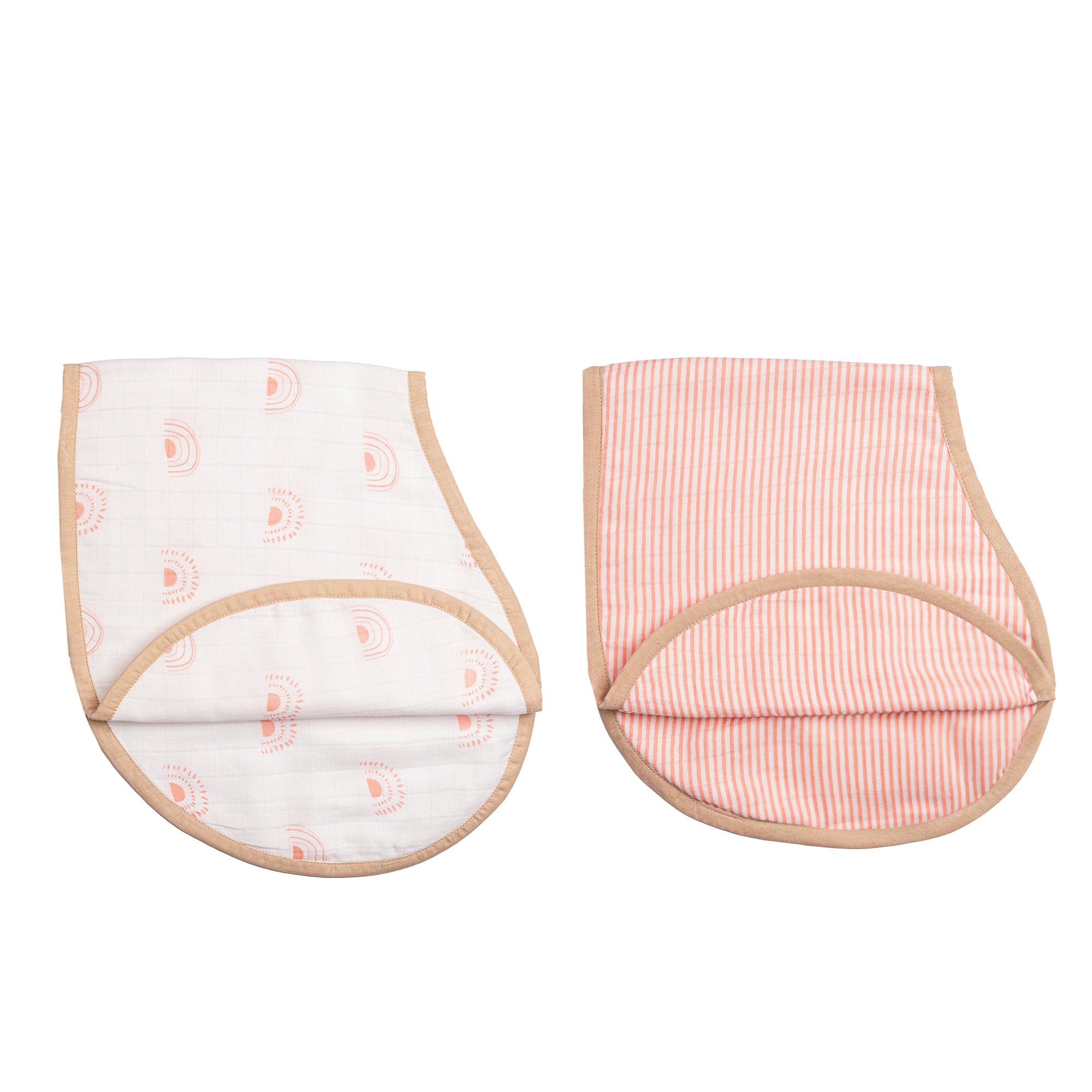 Organic Muslin Burp Cloth & Bib (Pack of 2) – Palm