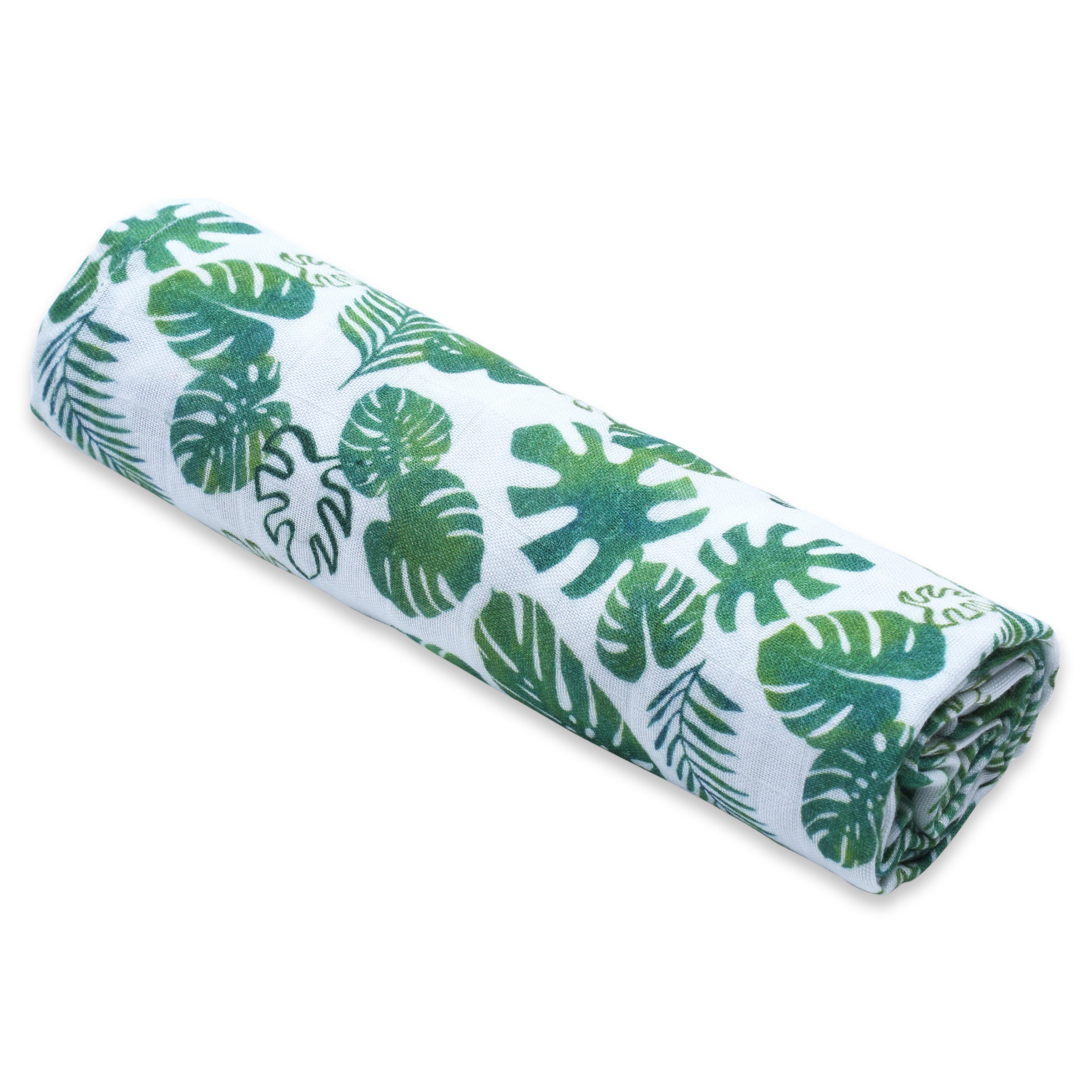 Masilo Bamboo Muslin Swaddle - Tropical Leaves