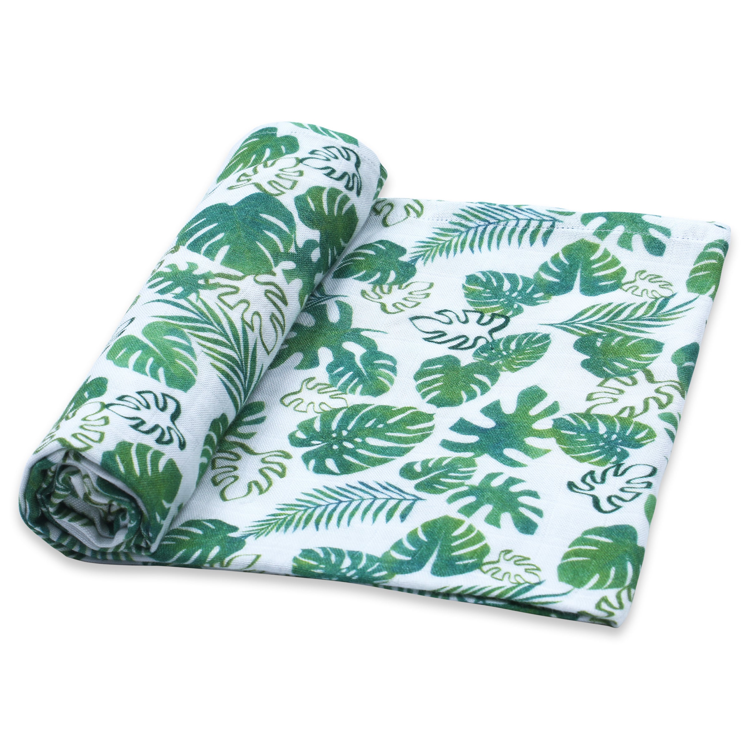 Masilo Bamboo Muslin Swaddle - Tropical Leaves