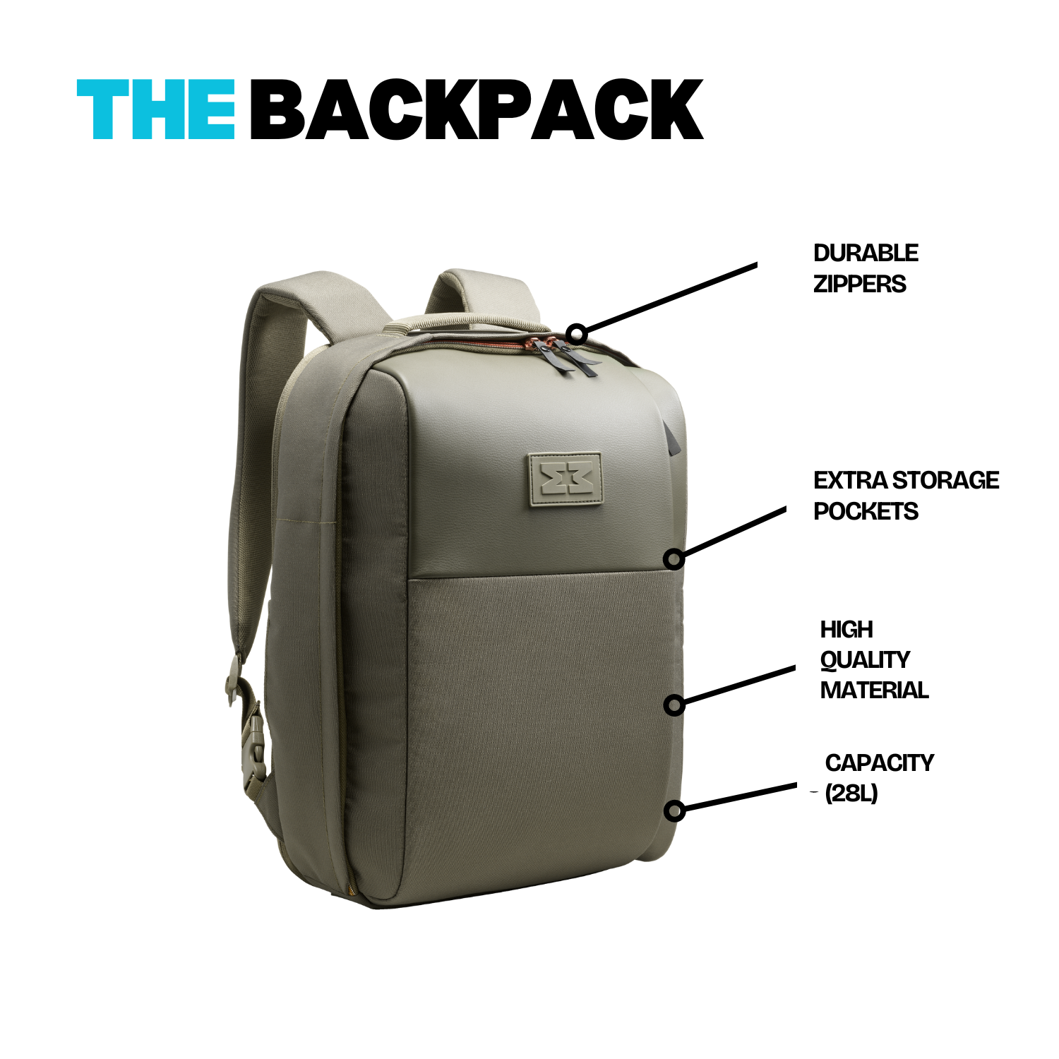 MiniMeis G5 Multipurpose Travel Backpack Olive Green