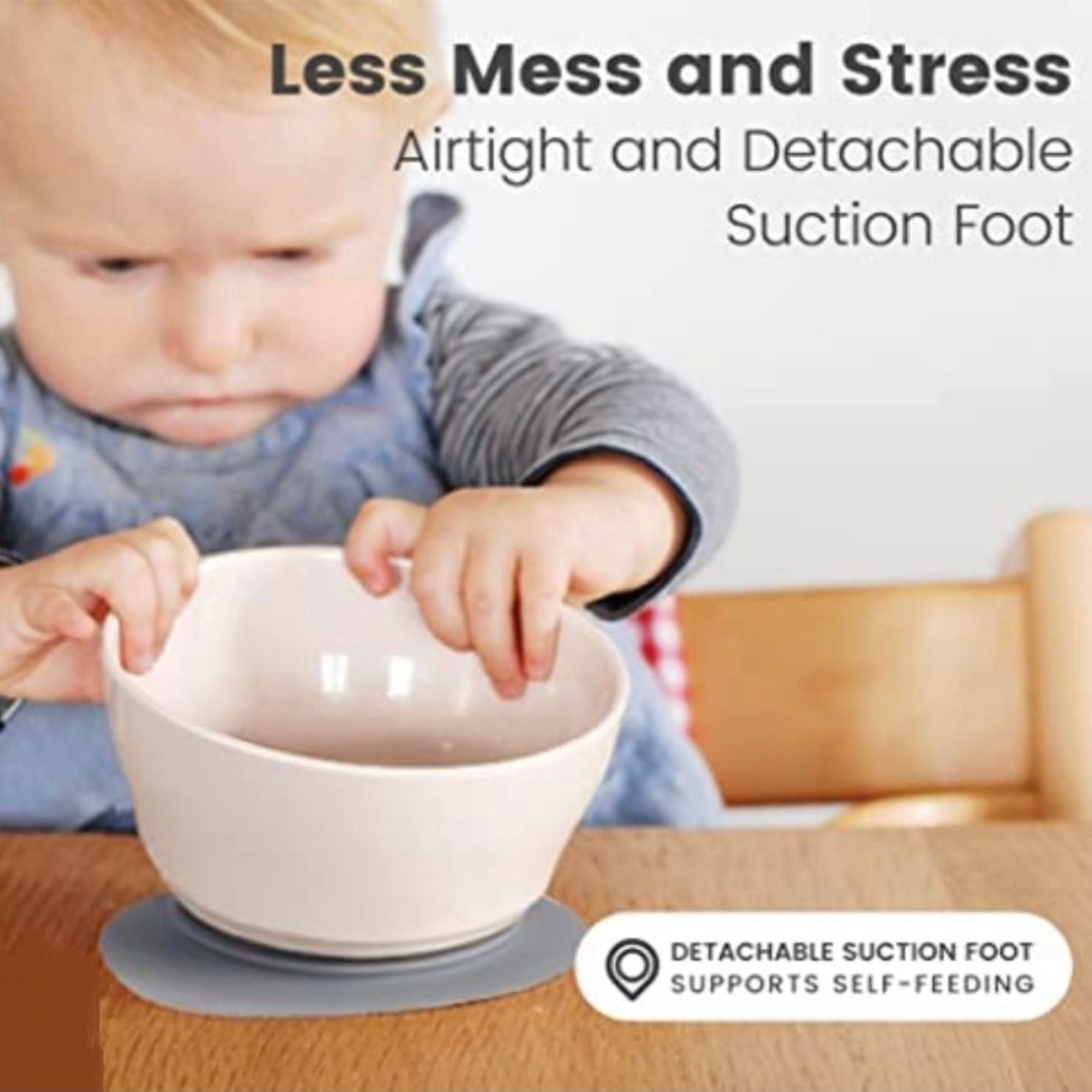 Miniware First Bite Suction Bowl With Spoon Feeding Set, Aqua