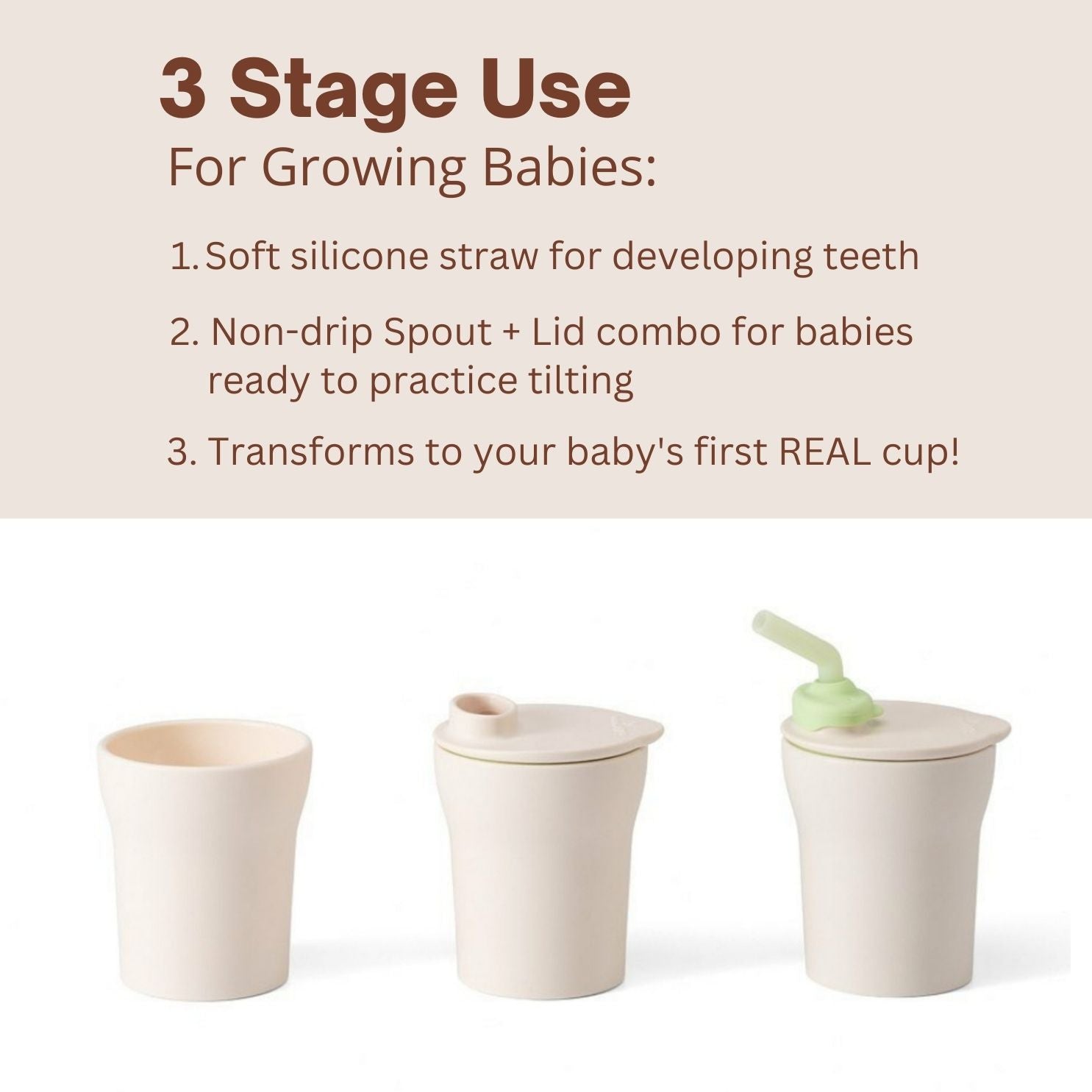 Miniware 1-2-3 Sip! Sippy Cup, Lime