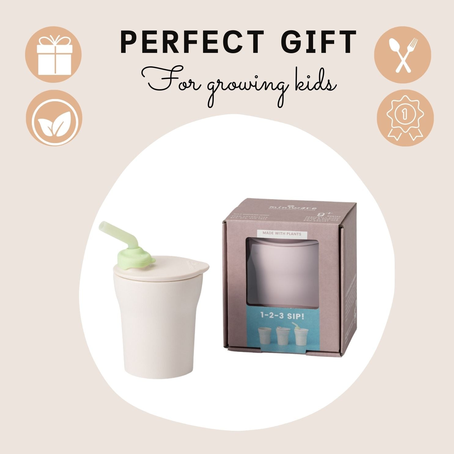 Miniware 1-2-3 Sip! Sippy Cup, Lime