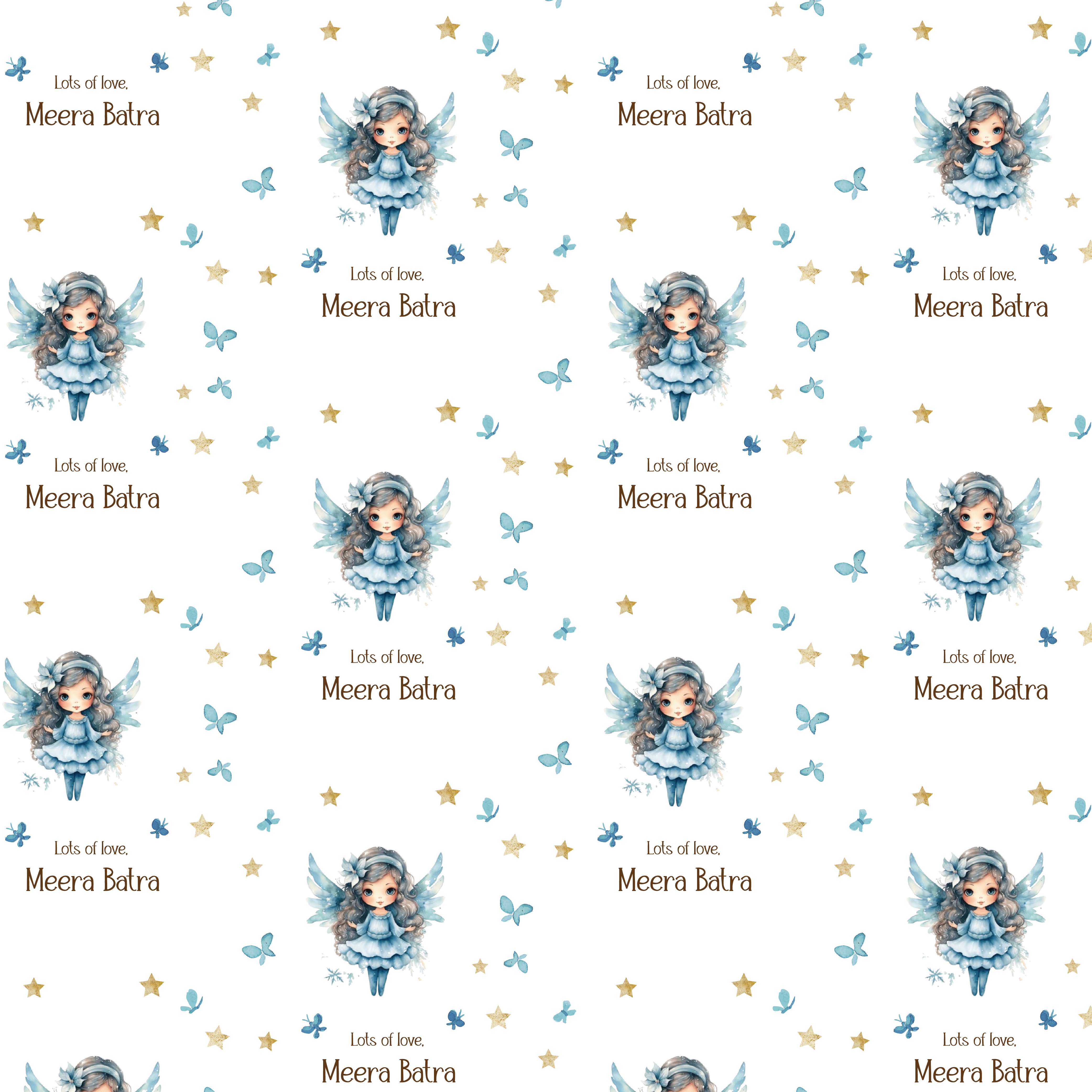 Personalised Gift Wrapping Paper (Girl)