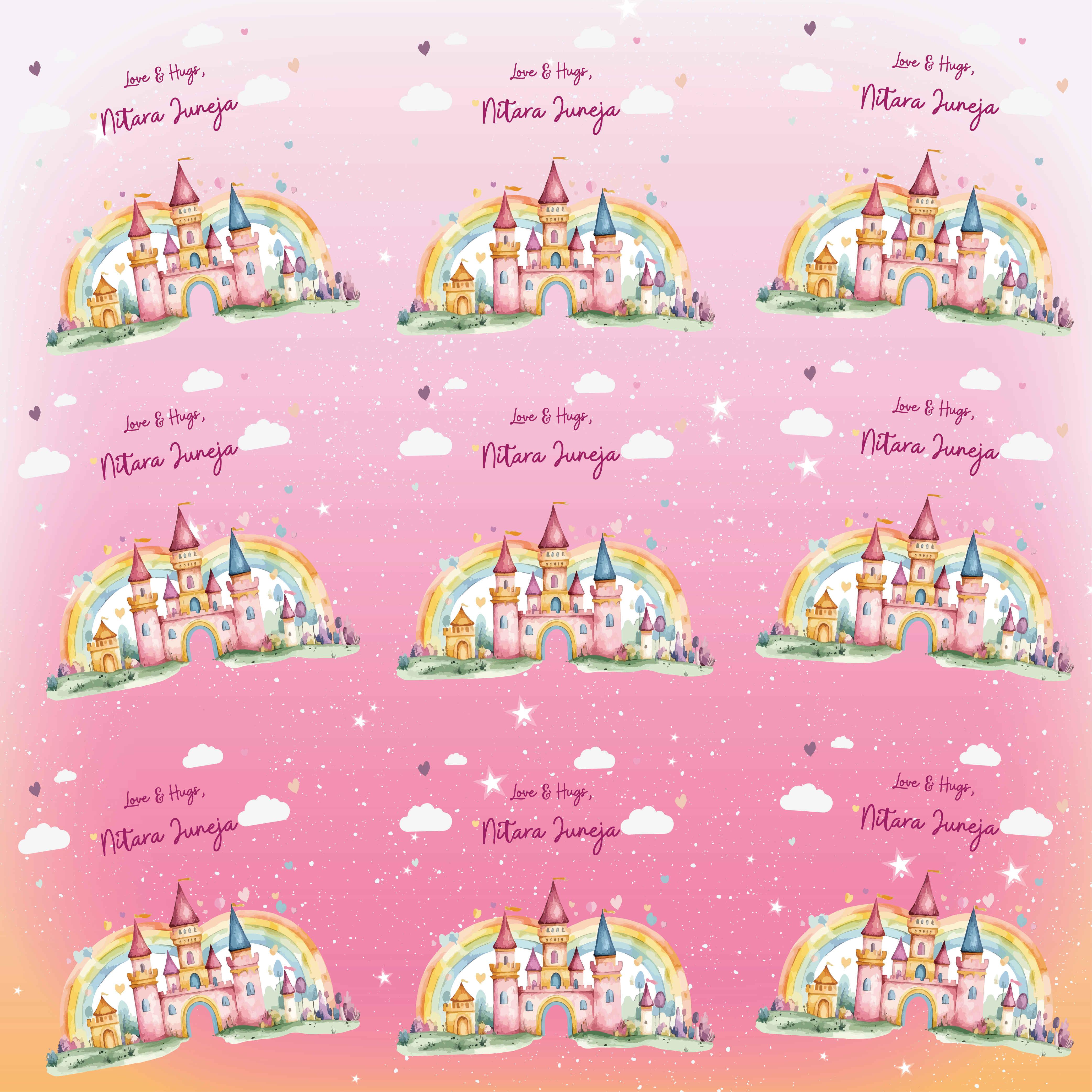 Personalised Gift Wrapping Paper (Girl)