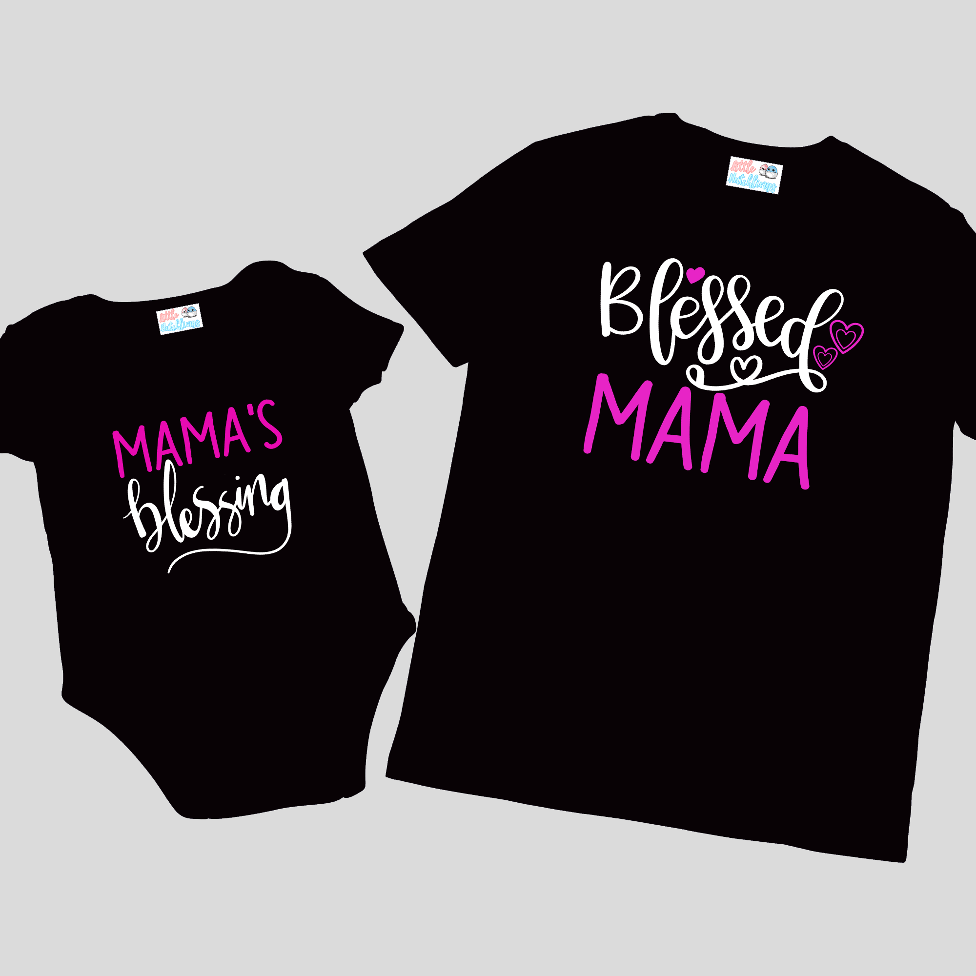 Mama's Blessing and Blessed Mama Combo - Black