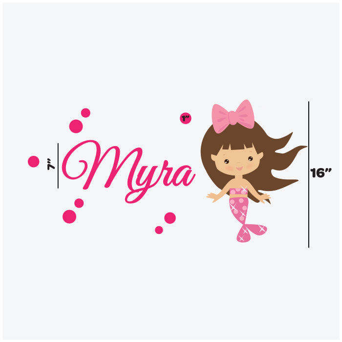 Mermaid Wall Name Sticker