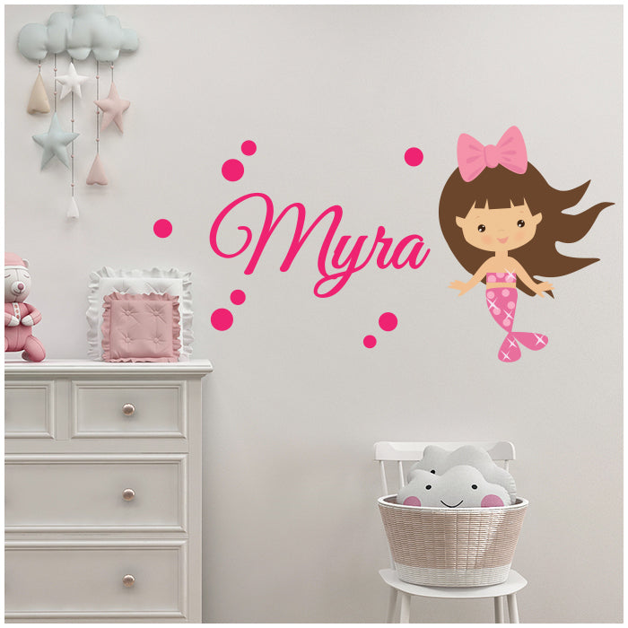 Mermaid Wall Name Sticker