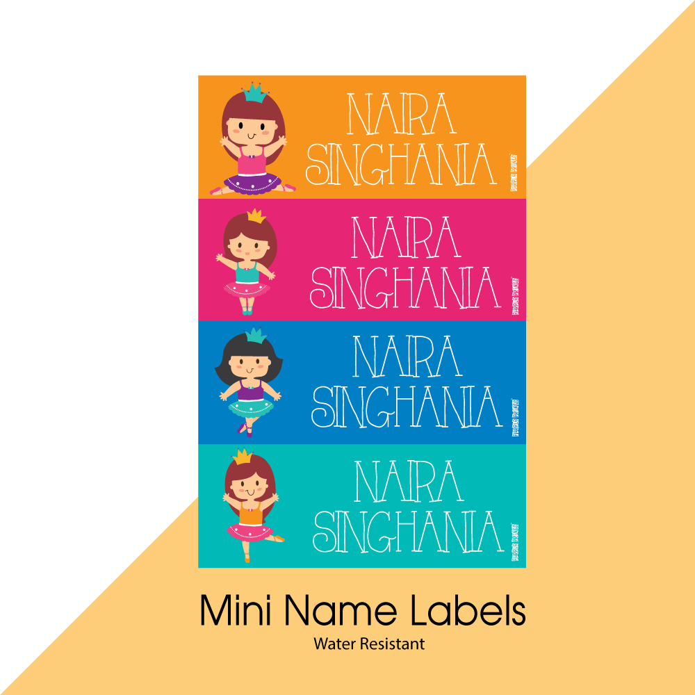 Mini Name Labels - Ballerina