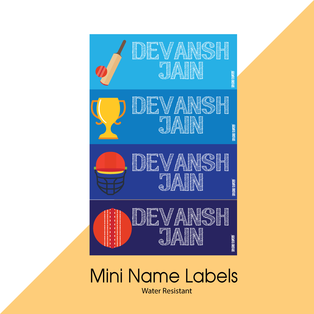 Mini Name Labels - Cricket