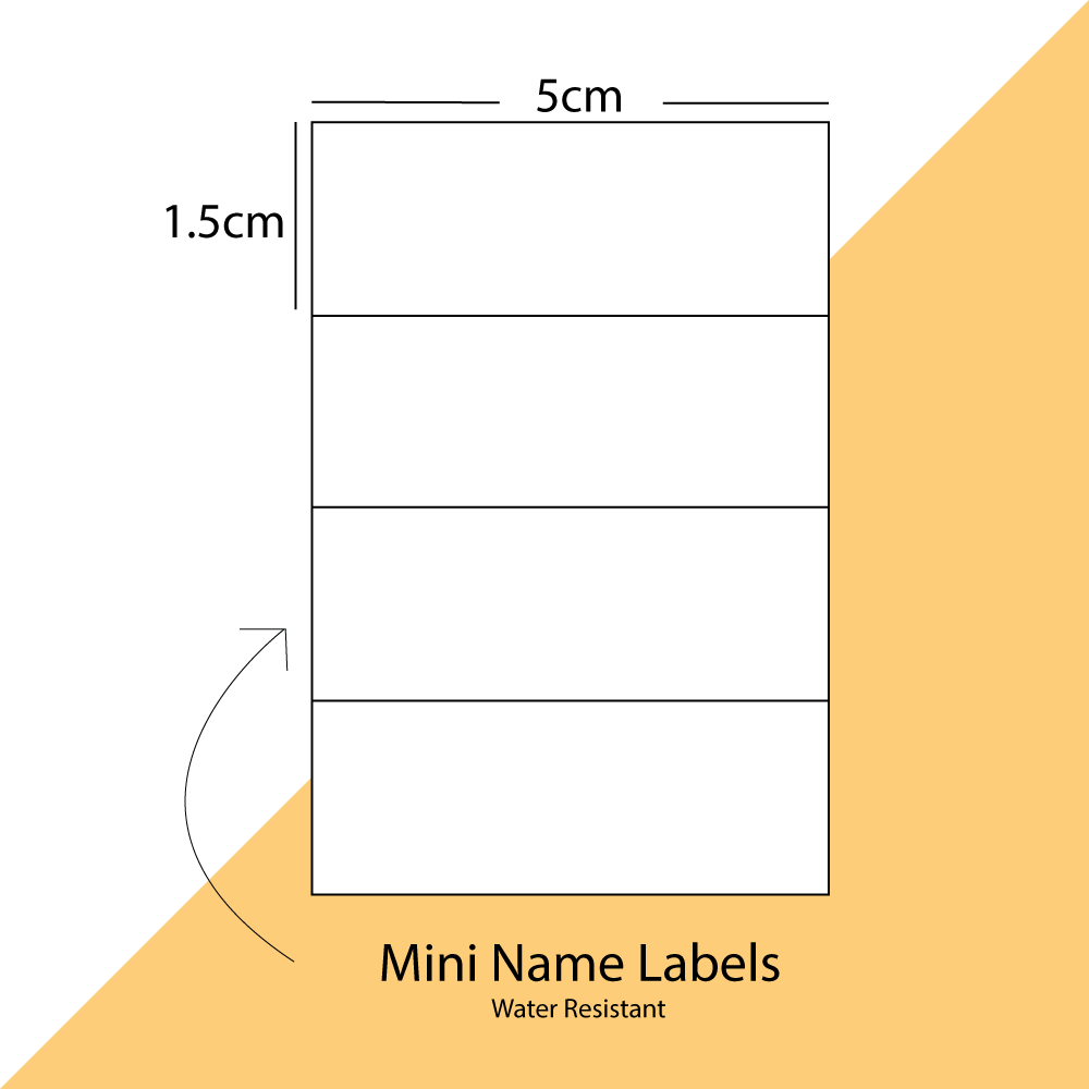 Mini Name Labels - Space