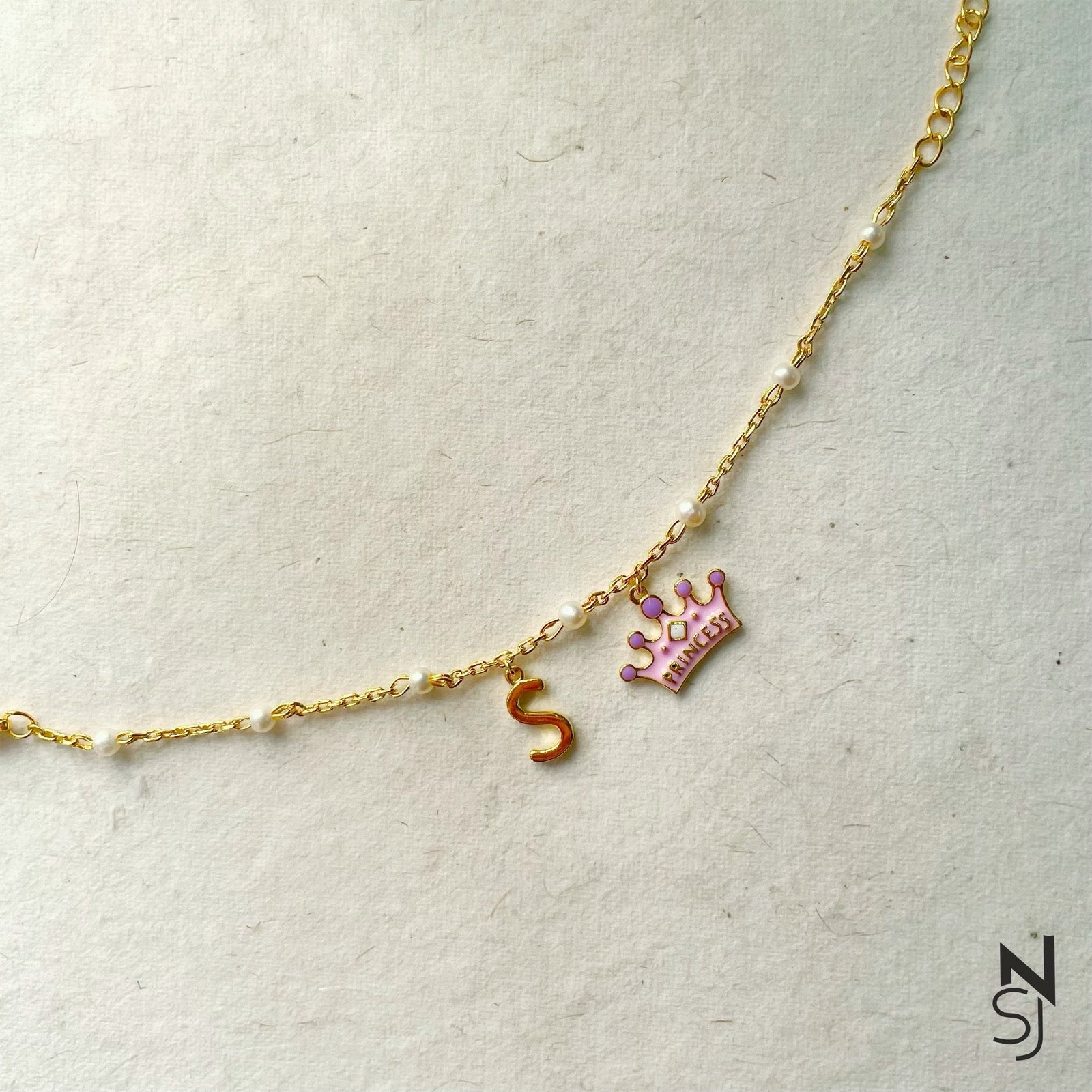 Custom Initial Princess Bracelet