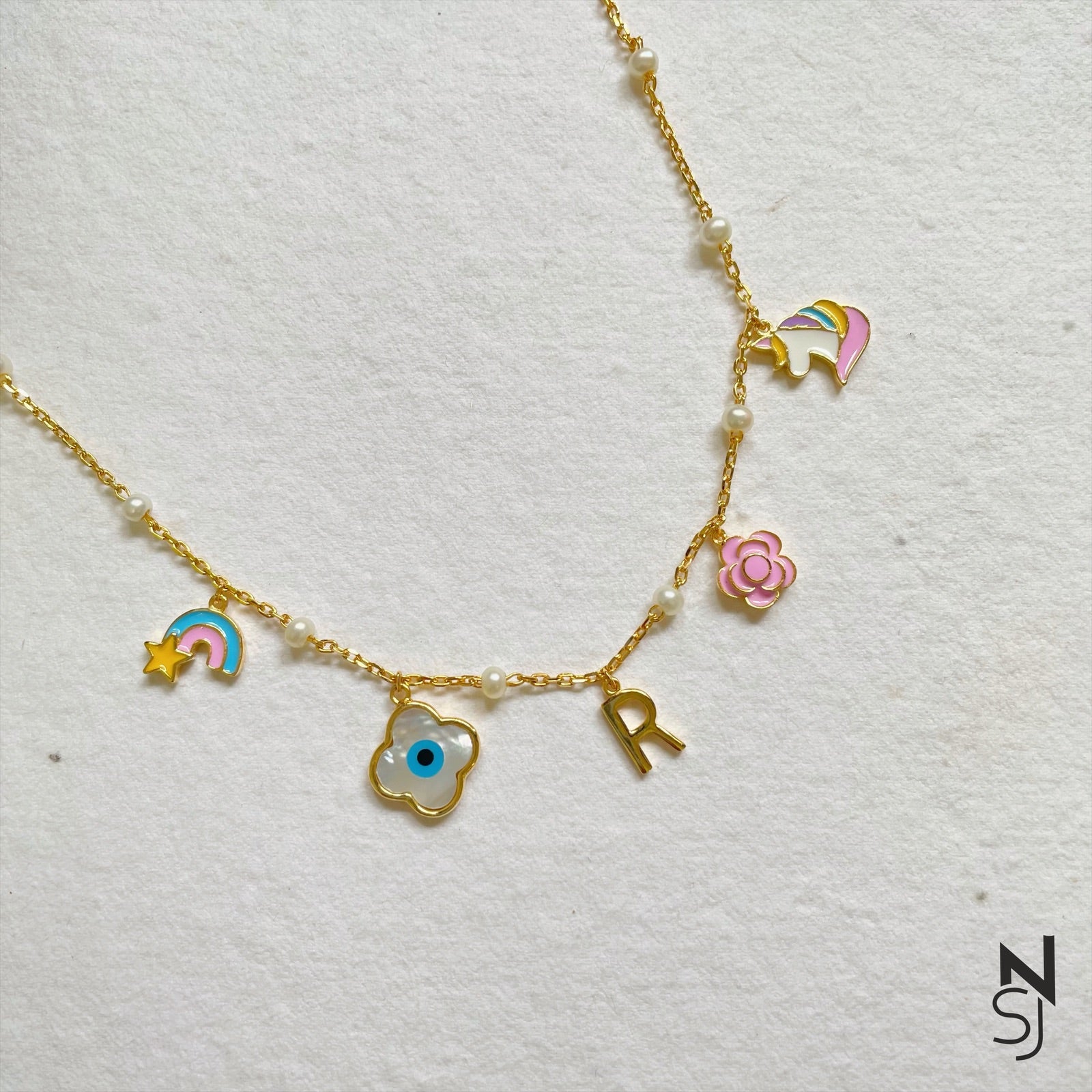 Custom Initial Charm Neckchain