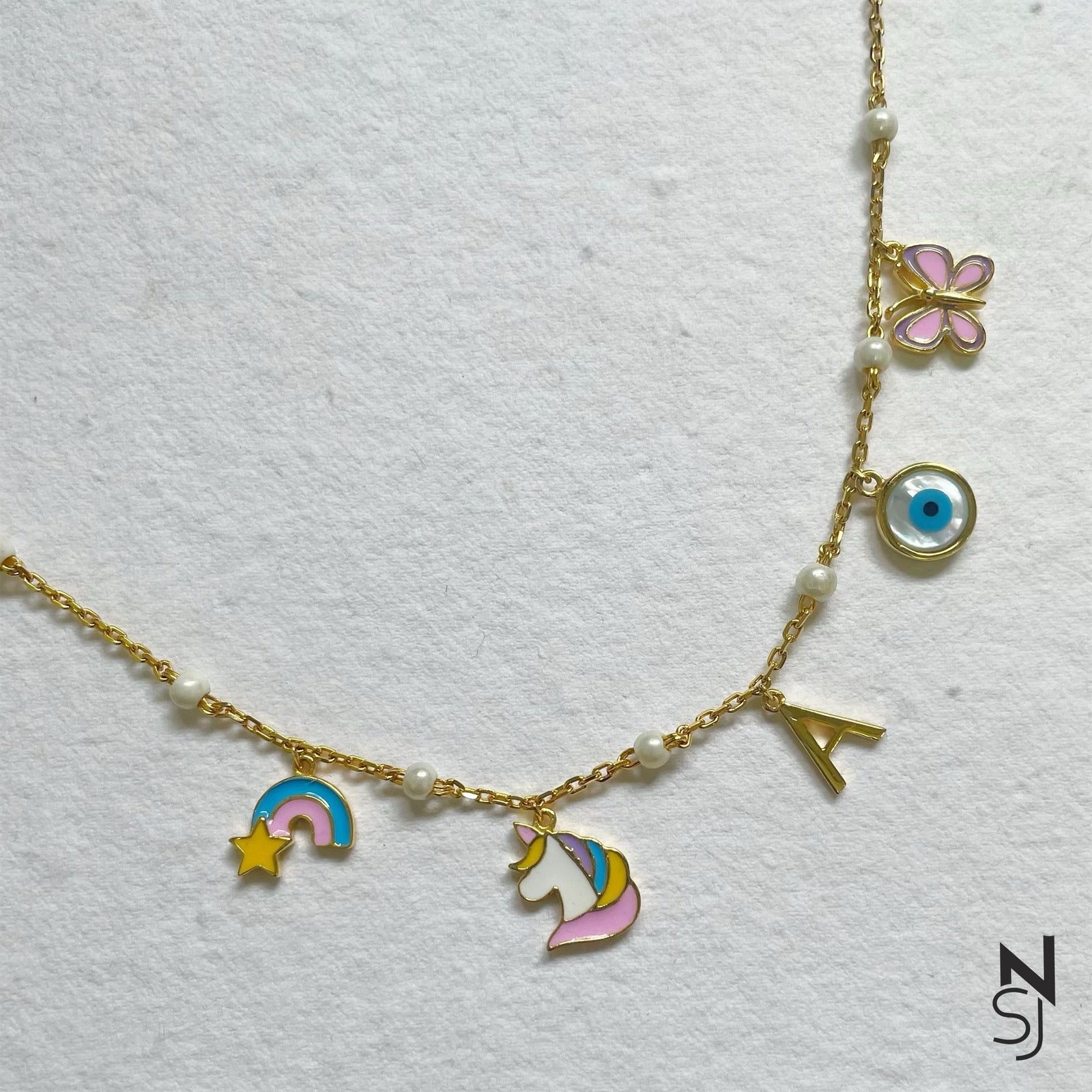 Custom Initial Charm Neckchain