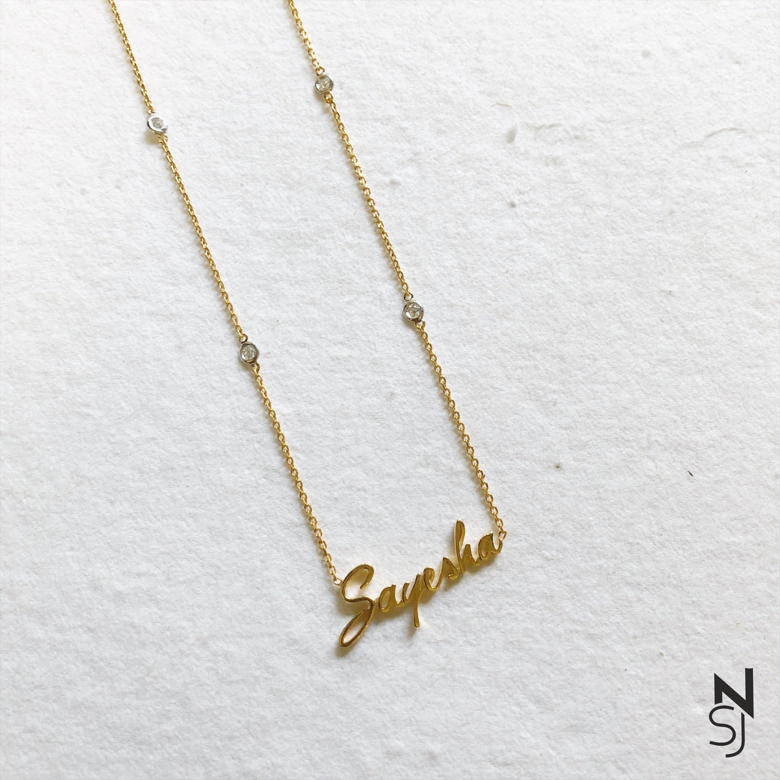 Custom Name Studded Neckchain