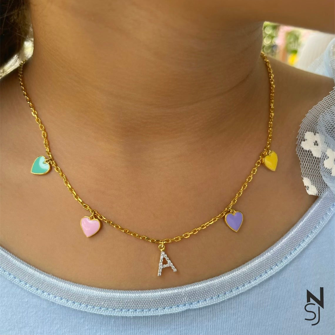 Heartstrings Initial Necklace