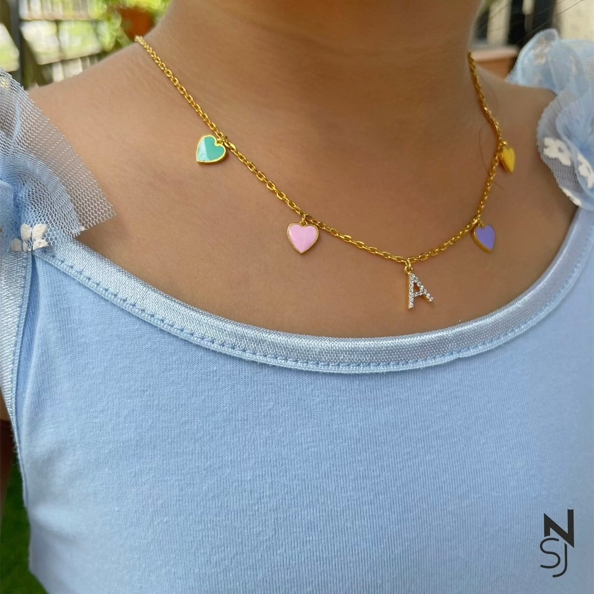 Heartstrings Initial Necklace
