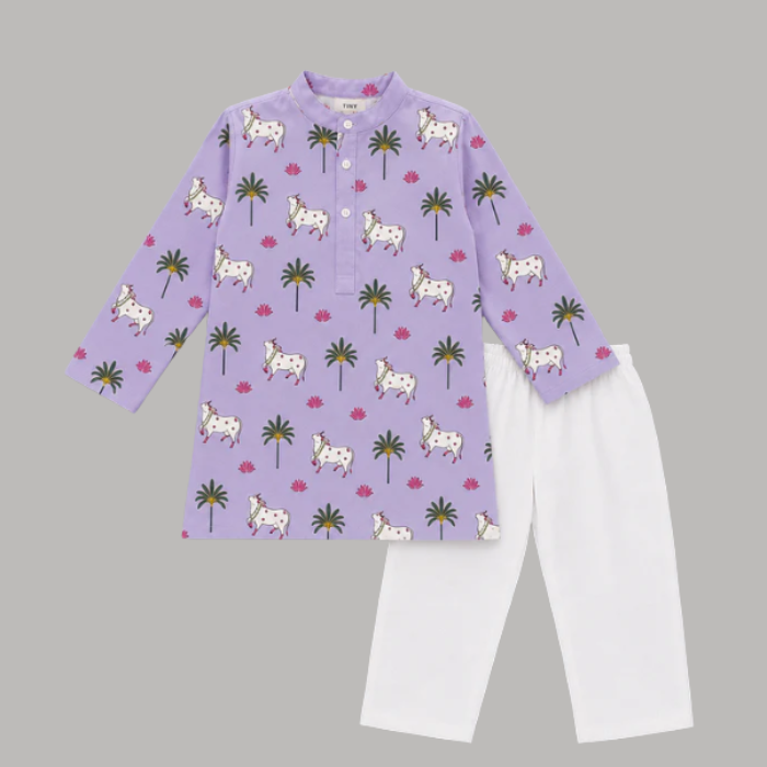 Boys Cotton Kurta Set - 8 to 13 Years