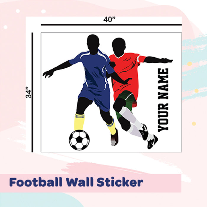 New Football Wall Name Sticker