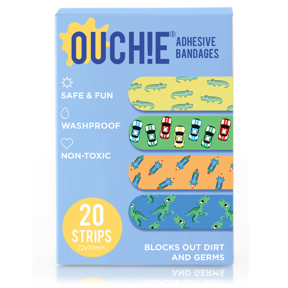 Ouchie x MuSo Non-Toxic Printed Bandages & Adventure Awaits Non-Toxic Printed Bandages Combo Pack (40 Pack)