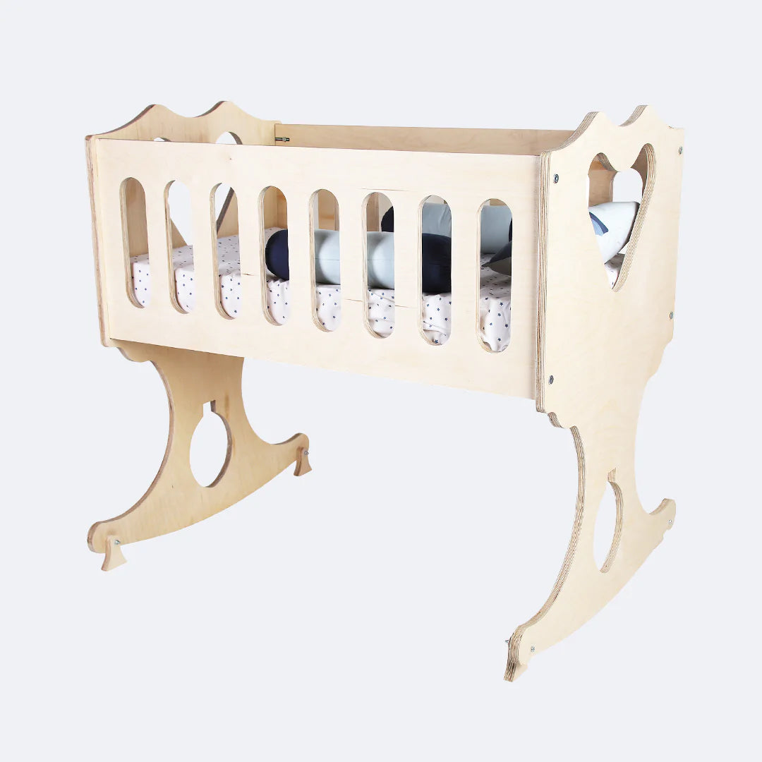 SWEN Wooden Rocking Baby Bassinet OLIVER