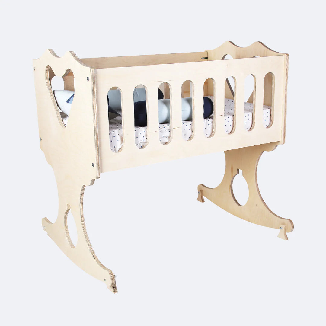 SWEN Wooden Rocking Baby Bassinet OLIVER