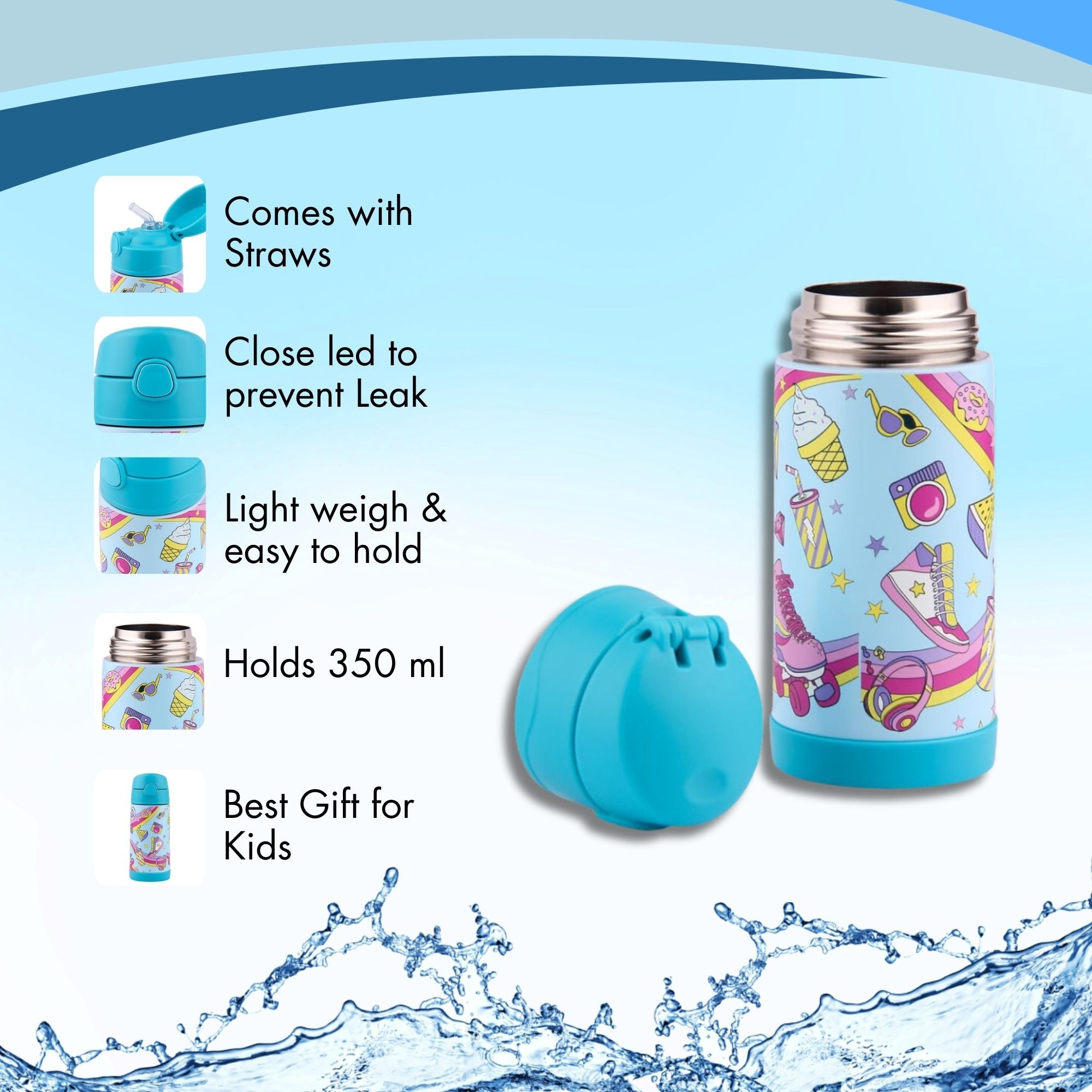 Double Wall Stainless Steel Bottle Skater Girl