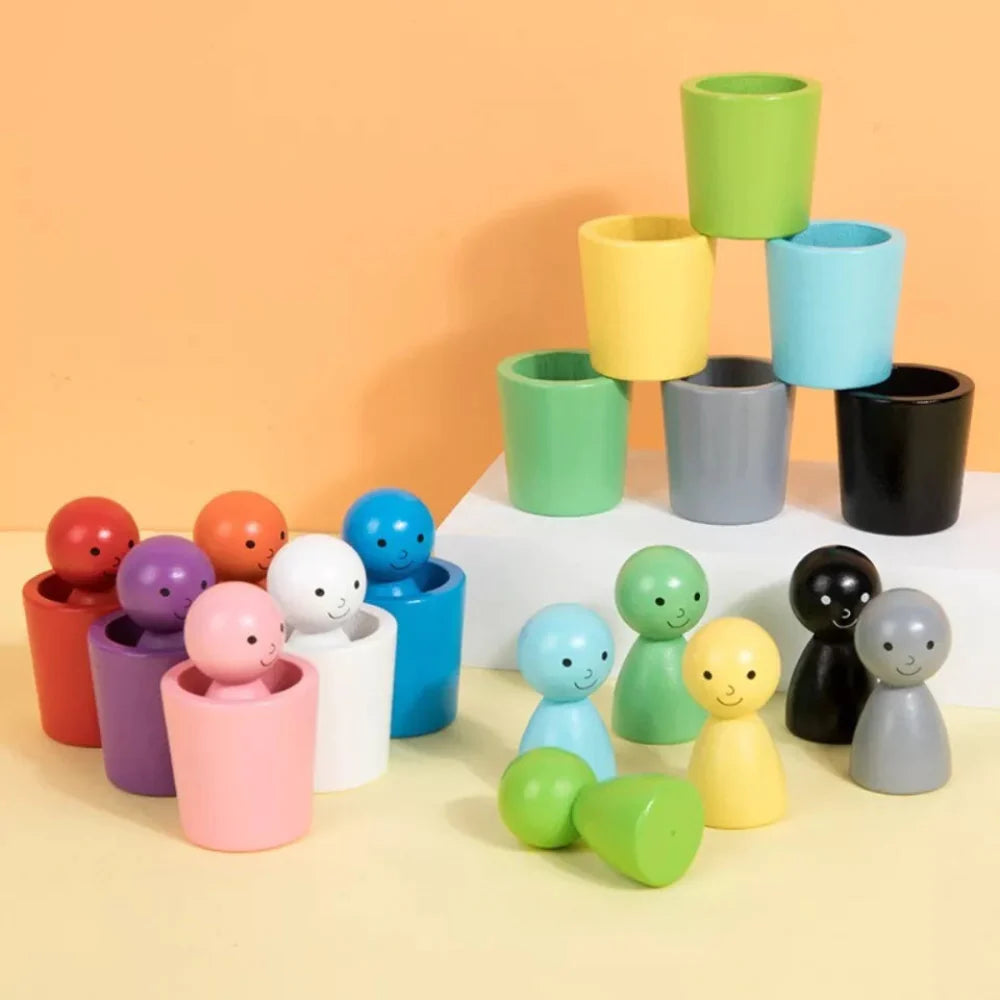 Open Ended Colour Sorting Cups with Peg dolls-Learning & Education-Open Ended-Toycra
