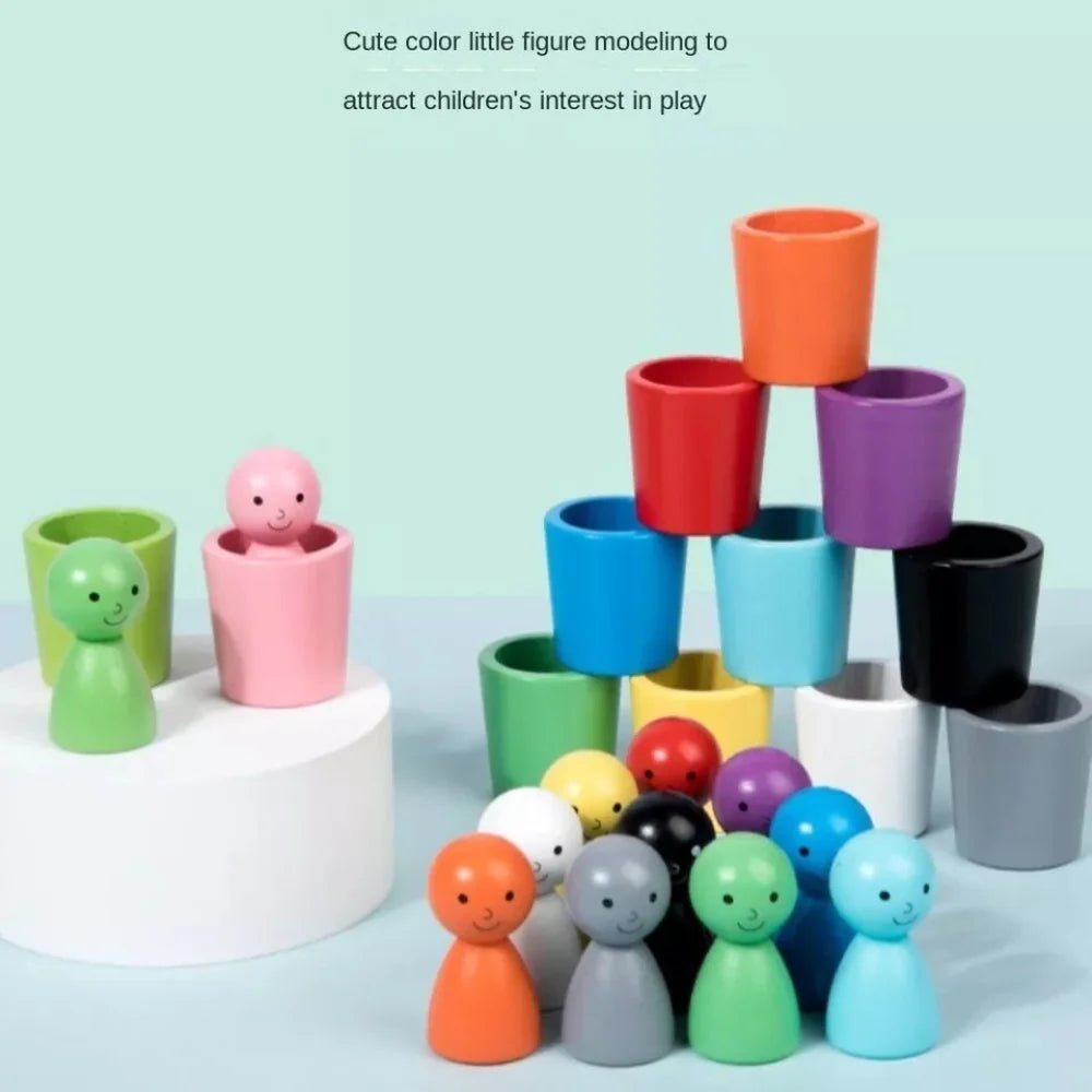 Open Ended Colour Sorting Cups with Peg dolls-Learning & Education-Open Ended-Toycra