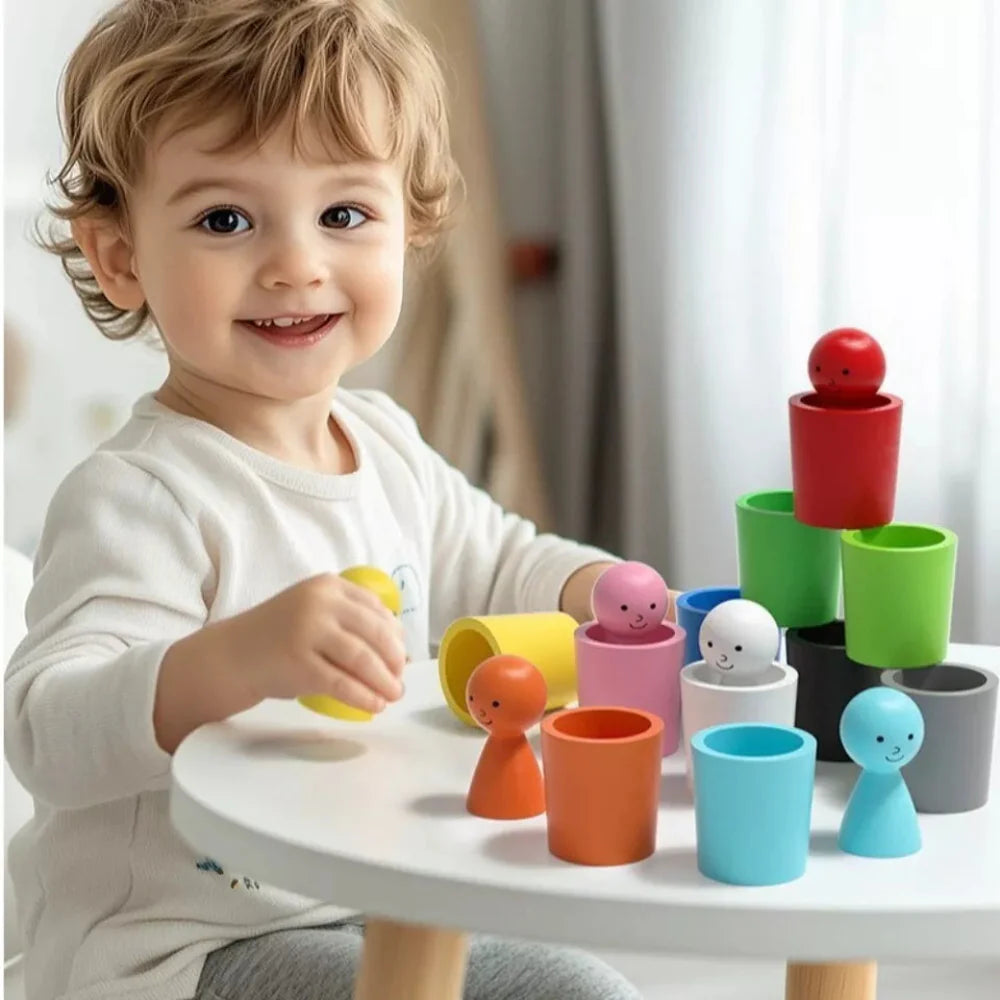 Open Ended Colour Sorting Cups with Peg dolls-Learning & Education-Open Ended-Toycra