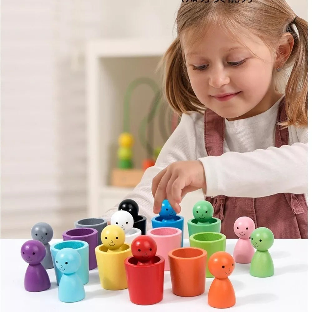 Open Ended Colour Sorting Cups with Peg dolls-Learning & Education-Open Ended-Toycra