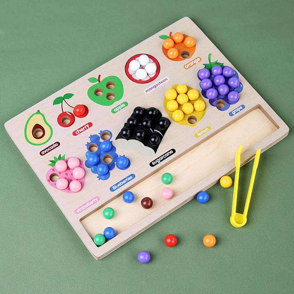 Open Ended Fruit Color Sorting Beads Game-Learning & Education-Open Ended-Toycra