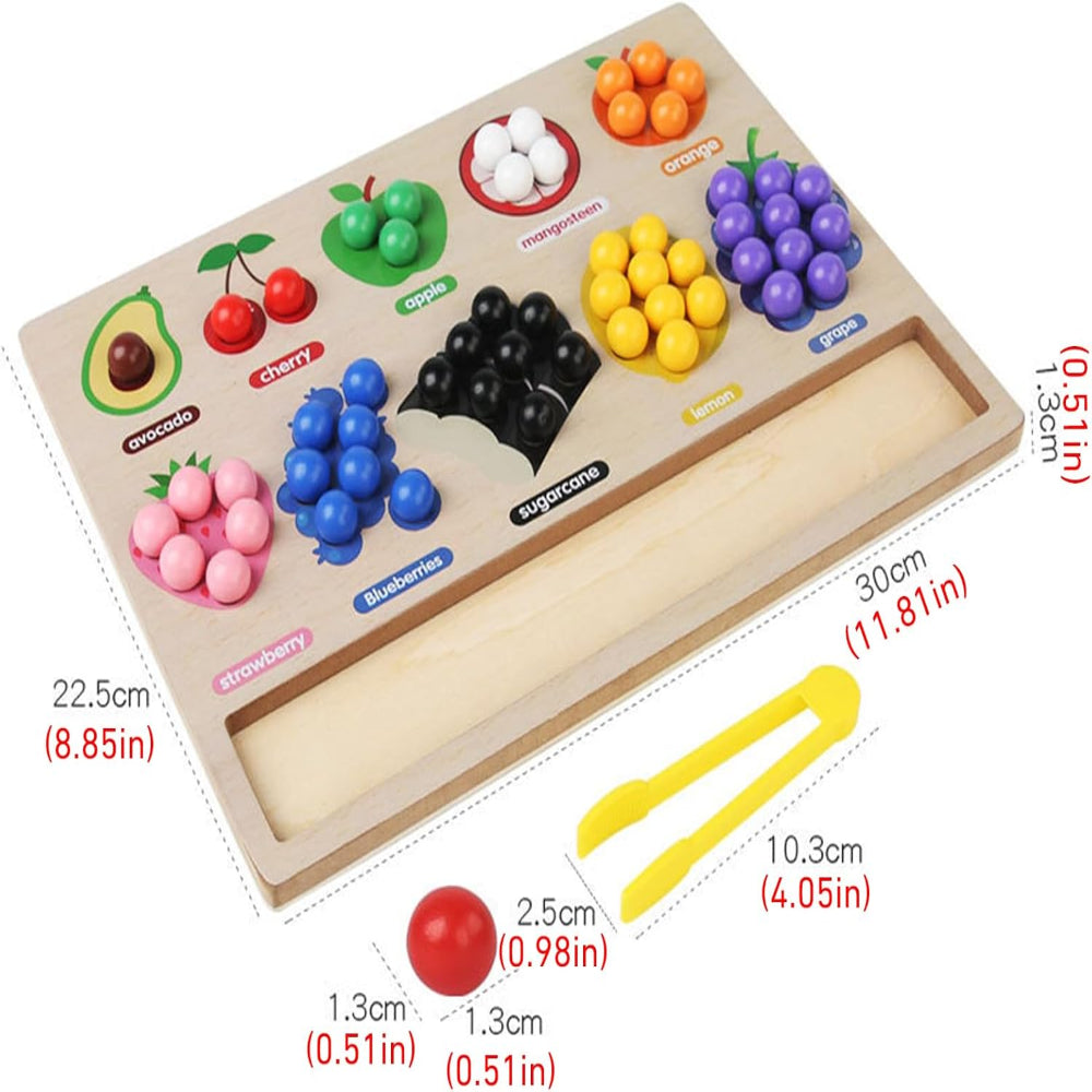 Open Ended Fruit Color Sorting Beads Game-Learning & Education-Open Ended-Toycra