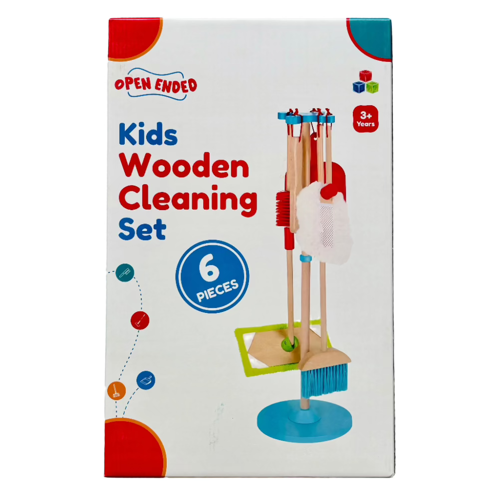 Open Ended Kids Wooden Cleaning Set - Highest quality cleaning Set available in India-Pretend Play-Open Ended-Toycra