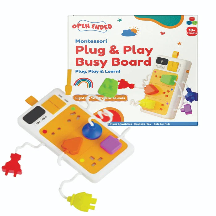 Open Ended Montessori Plug & Play Busy Board