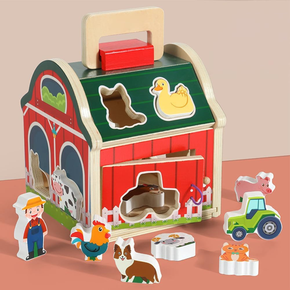 Open Ended My First Barn with Shape Sorter-Motor Skills-Open Ended-Toycra