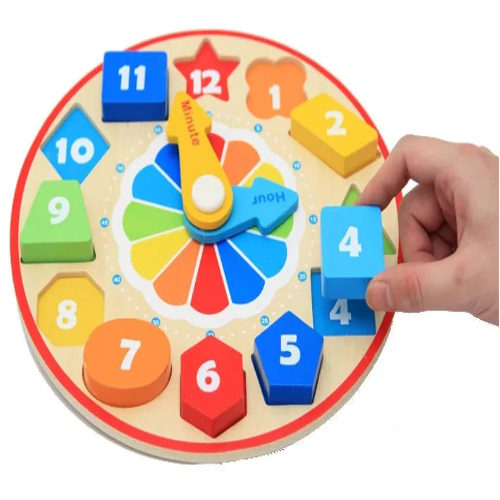 Open Ended Wooden Clock Learning Kit-Learning & Education-Open Ended-Toycra