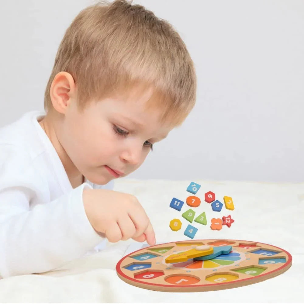 Open Ended Wooden Clock Learning Kit-Learning & Education-Open Ended-Toycra