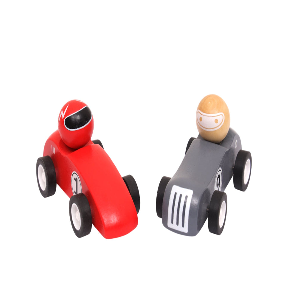 Open Ended Wooden Pull Back Race Car (1 Pc)-Vehicles-Open Ended-Toycra
